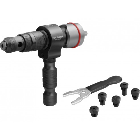 Додаток за нитни за дупчалка Т, за навртки 2,4-6,4 mm, CrMoV, FORTUM